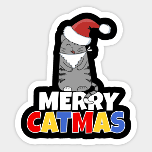 Merry Catmas Sticker
